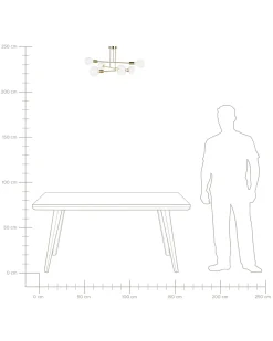 Valaisimet<Beliani Kattovalaisin 6 Polttimoa Metalli Messinki Kidane