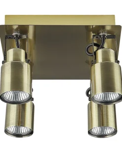 Valaisimet<Beliani Kattovalaisin 4 Polttimoa Rauta Messinki Bonte