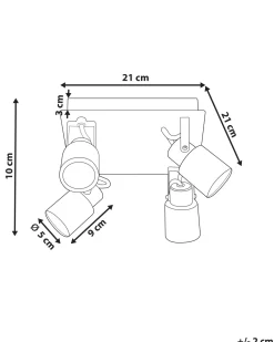 Valaisimet<Beliani Kattovalaisin 4 Polttimoa Rauta Messinki Bonte