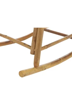 Shop Beliani Keinutuoli Bambu Vaalea Puu/Luonnonvalkoinen Frigole