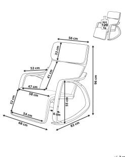 Tuolit<Beliani Keinutuoli Kangas Kermanvalkoinen Weston