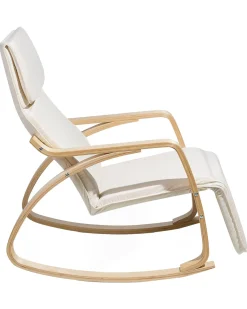 Tuolit<Beliani Keinutuoli Kangas Kermanvalkoinen Weston