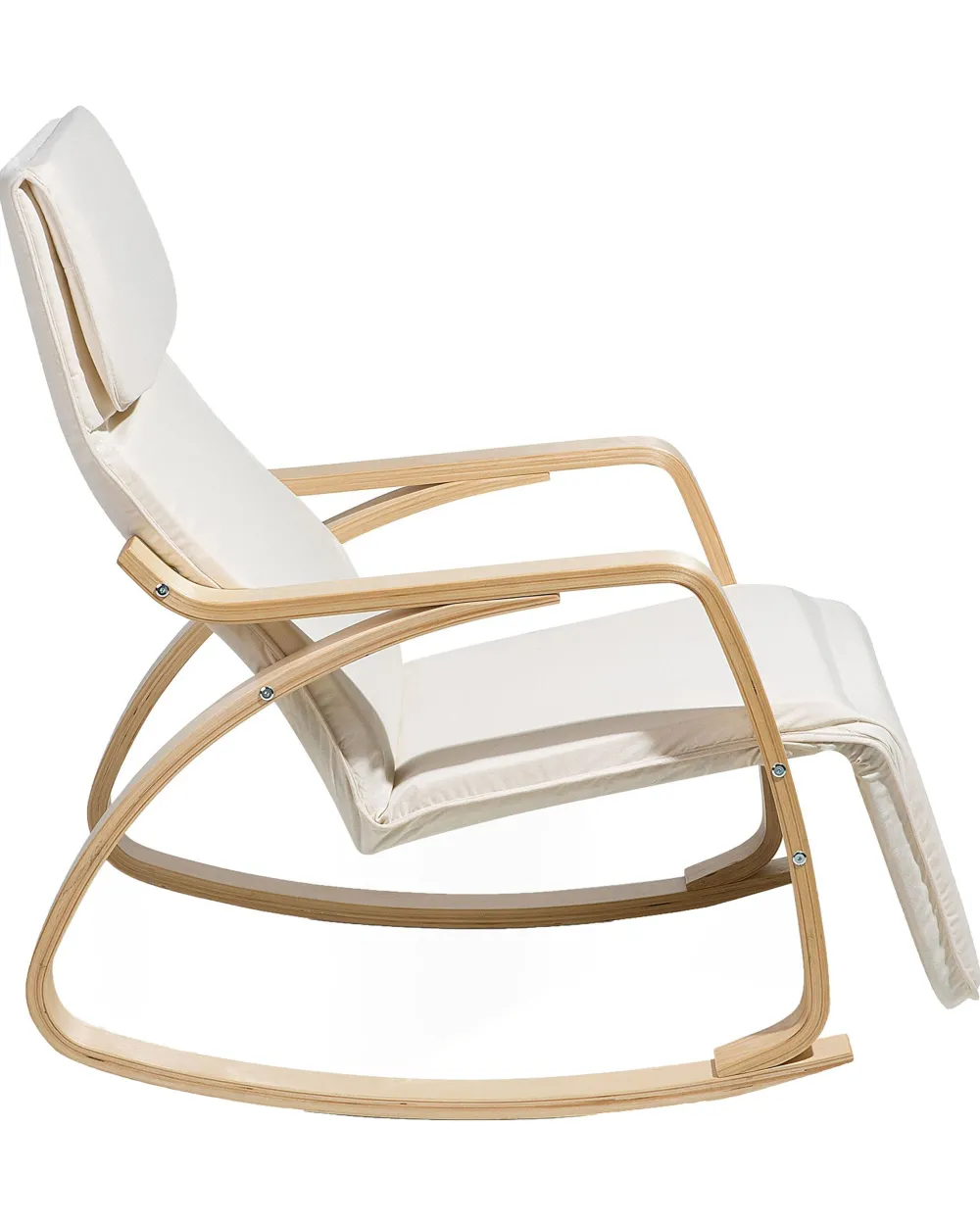 Tuolit<Beliani Keinutuoli Kangas Kermanvalkoinen Weston