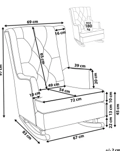 Tuolit<Beliani Keinutuoli Kangas Tummanharmaa Trondheim Ii