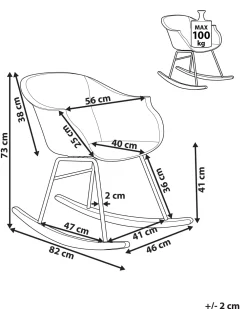 Tuolit<Beliani Keinutuoli Muovi Beige Harmony