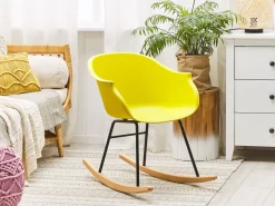 Best Sale Beliani Keinutuoli Muovi Keltainen Harmony