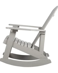 Tuolit<Beliani Keinutuoli Muovipuu Vaaleanharmaa Adirondack