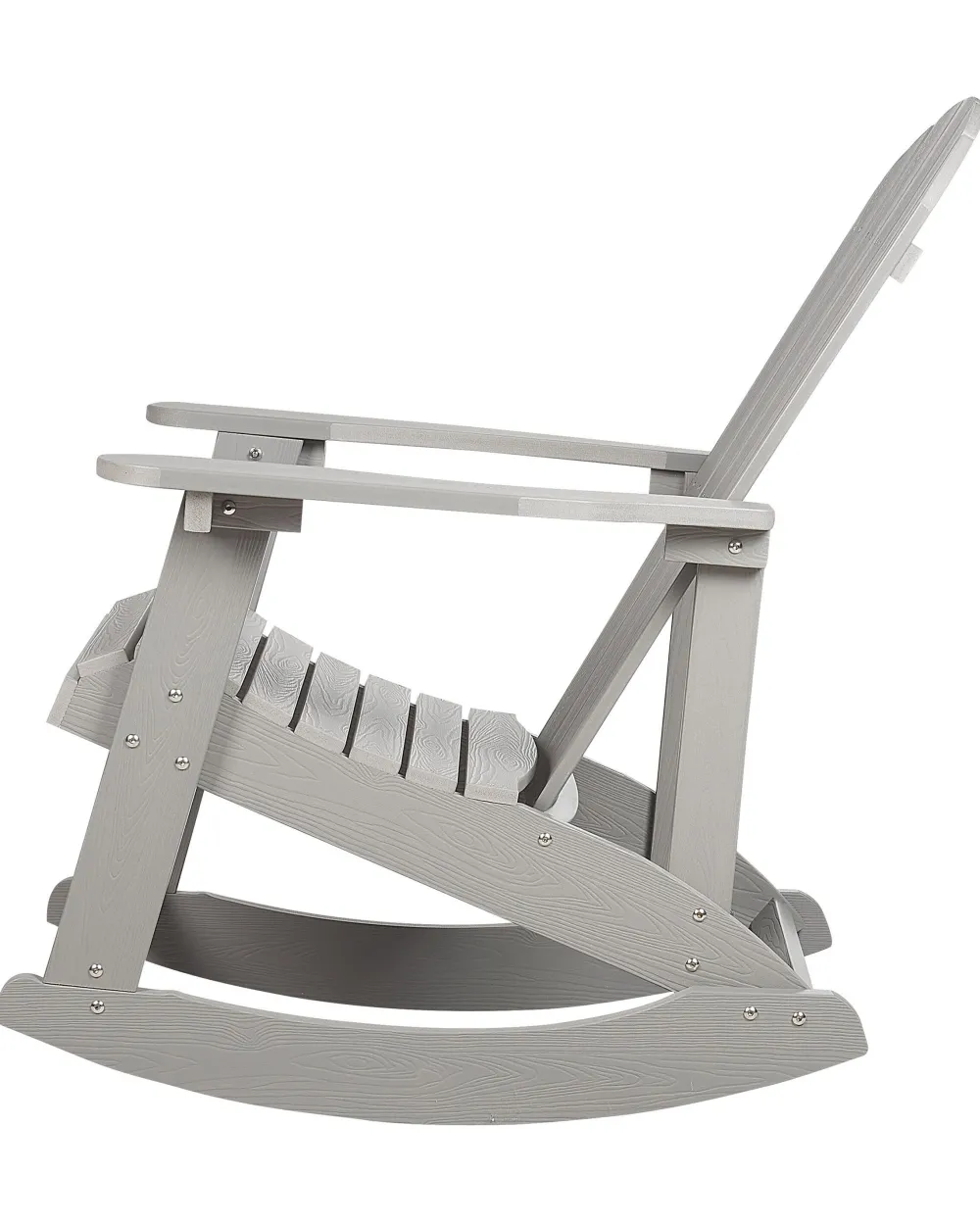 Tuolit<Beliani Keinutuoli Muovipuu Vaaleanharmaa Adirondack