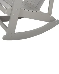 Tuolit<Beliani Keinutuoli Muovipuu Vaaleanharmaa Adirondack