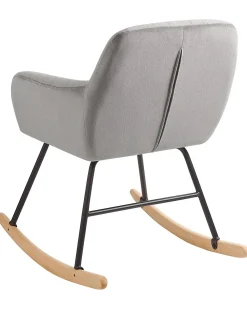 Nojatuolit<Beliani Keinutuoli Sametti Harmaa Liarum