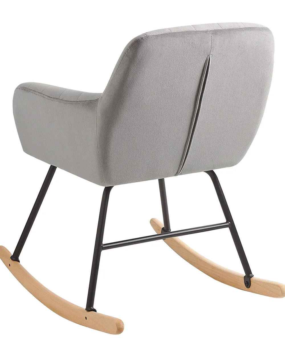 Nojatuolit<Beliani Keinutuoli Sametti Harmaa Liarum