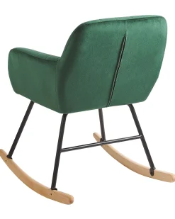 Tuolit<Beliani Keinutuoli Sametti Smaragdinvihrea Liarum