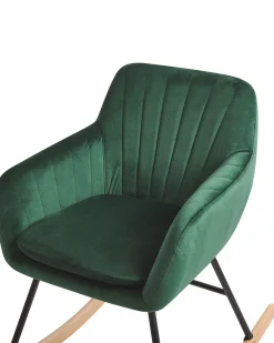 Tuolit<Beliani Keinutuoli Sametti Smaragdinvihrea Liarum