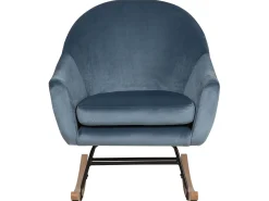 Tuolit<Beliani Keinutuoli Sametti Tummansininen Oxie