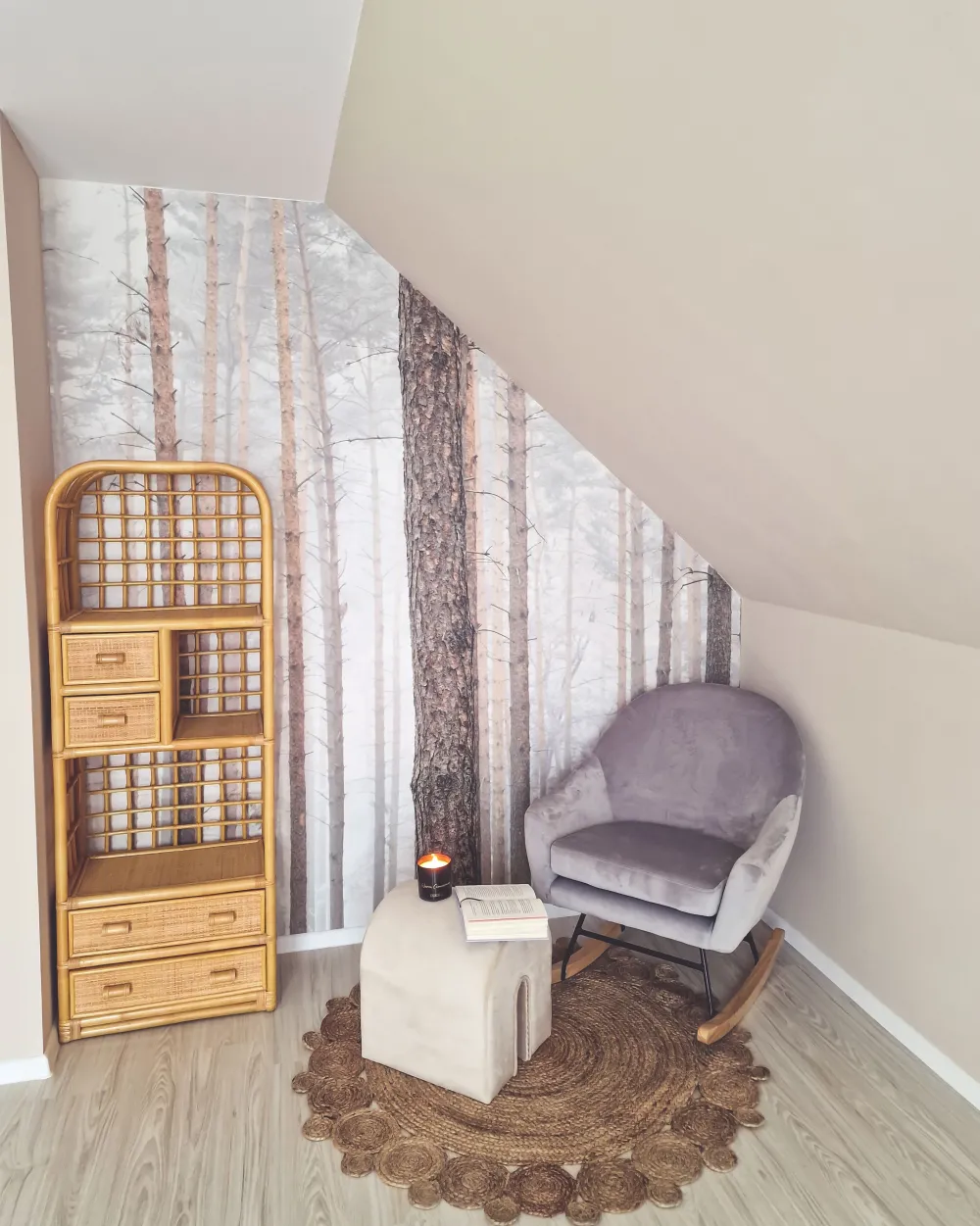 Store Beliani Keinutuoli Sametti Vaaleanharmaa Oxie