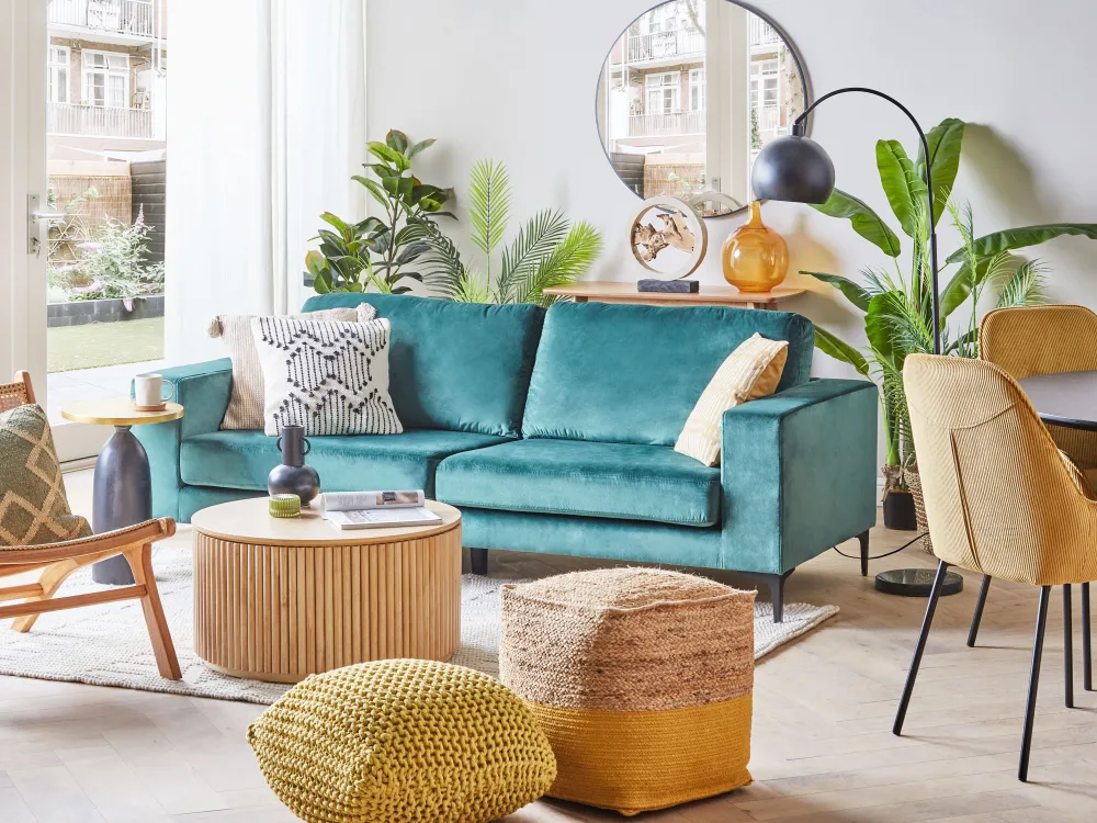 Hot Beliani Keltainen Juuttirahi 44 X 44 Cm Kirama