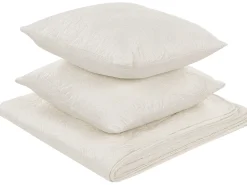 Tekstiilit<Beliani Kermanvalkoinen Kohokuvioitu Paivapeittosetti 160 X 220 Rudkhan