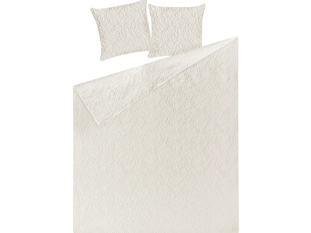 Tekstiilit<Beliani Kermanvalkoinen Kohokuvioitu Paivapeittosetti 160 X 220 Rudkhan