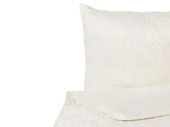 Tekstiilit<Beliani Kermanvalkoinen Kohokuvioitu Paivapeittosetti 160 X 220 Rudkhan