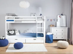 Sängyt<Beliani Kerrossanky Manty Säilytystila Valkoinen 90 X 200 Cm Regat