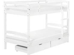 Sängyt<Beliani Kerrossanky Manty Säilytystila Valkoinen 90 X 200 Cm Regat