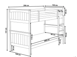 Lastenhuone<Beliani Kerrossanky Manty Valkoinen 90 X 200 Cm Radon