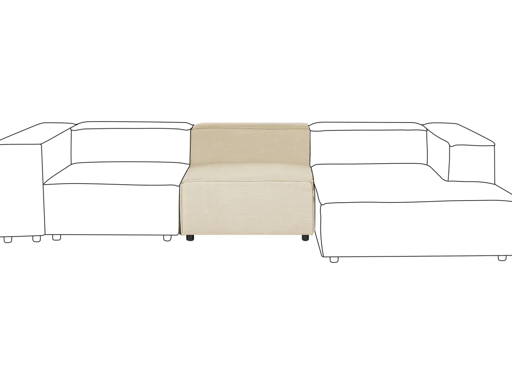 Flash Sale Beliani Keskimoduuli Pellava Beige Aprica