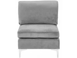 Cheap Beliani Keskimoduuli Sametti Harmaa Evja