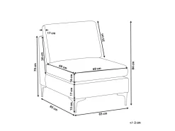 Cheap Beliani Keskimoduuli Sametti Harmaa Evja