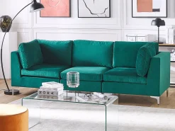 Clearance Beliani Keskimoduuli Sametti Vihrea Evja