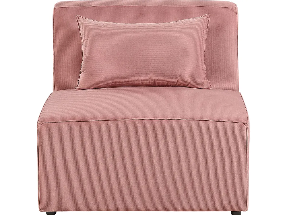 Nojatuolit<Beliani Keskimoduuli Vakosametti Vaaleanpunainen Lemvig