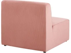 Nojatuolit<Beliani Keskimoduuli Vakosametti Vaaleanpunainen Lemvig