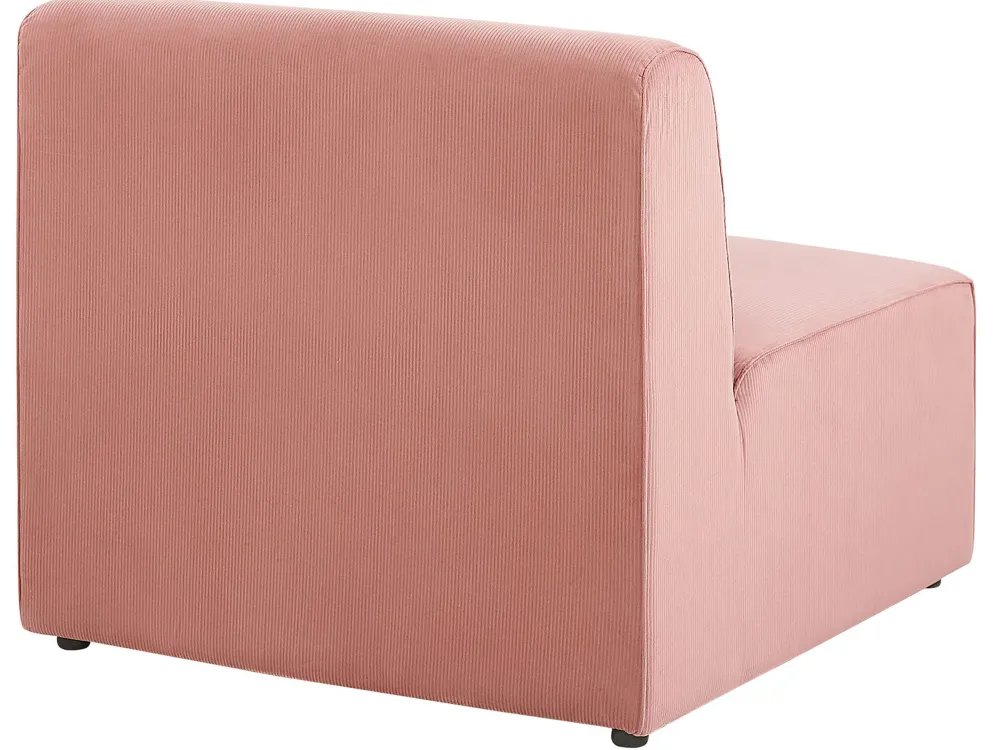 Nojatuolit<Beliani Keskimoduuli Vakosametti Vaaleanpunainen Lemvig