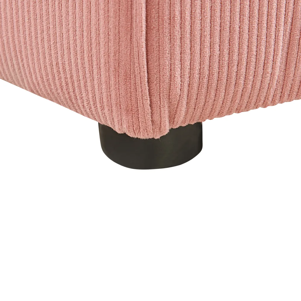 Nojatuolit<Beliani Keskimoduuli Vakosametti Vaaleanpunainen Lemvig