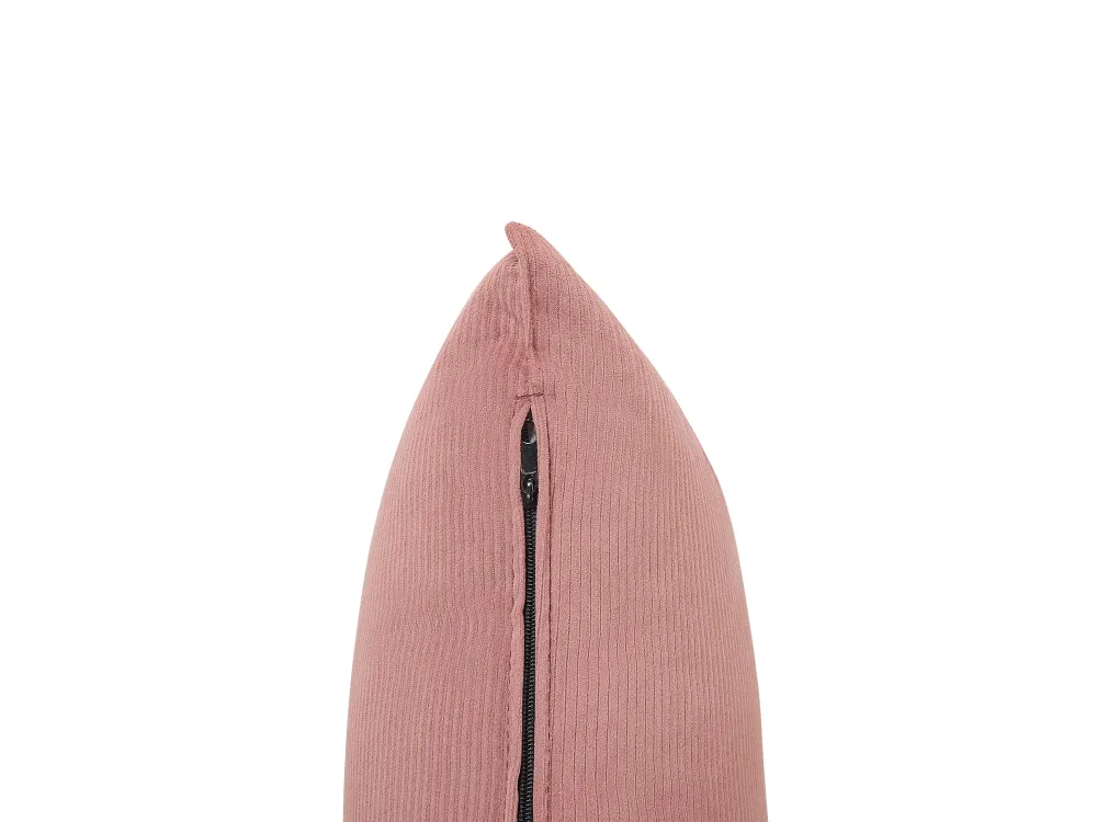 Nojatuolit<Beliani Keskimoduuli Vakosametti Vaaleanpunainen Lemvig