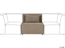 Nojatuolit<Beliani Keskimoduuli Vakosametti Ruskeanharmaa Lemvig