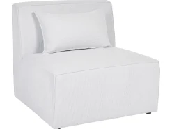 Nojatuolit<Beliani Keskimoduuli Vakosametti Luonnonvalkoinen Lemvig