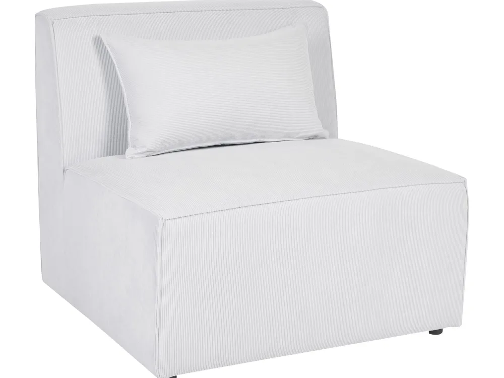 Nojatuolit<Beliani Keskimoduuli Vakosametti Luonnonvalkoinen Lemvig