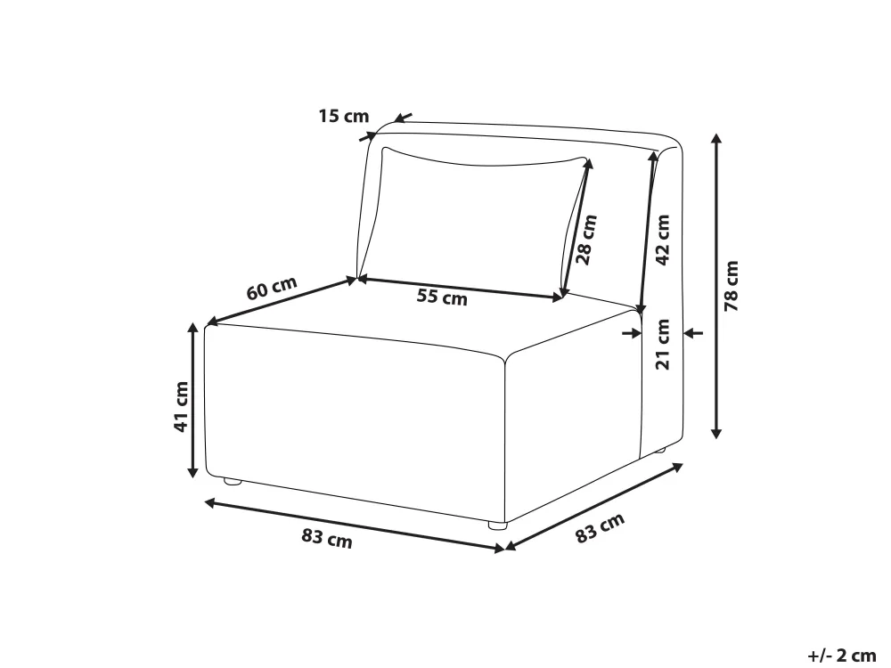Nojatuolit<Beliani Keskimoduuli Vakosametti Luonnonvalkoinen Lemvig