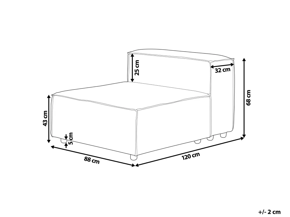 Best Sale Beliani Keskimoduuli Vakosametti Vaaleanruskea Aprica