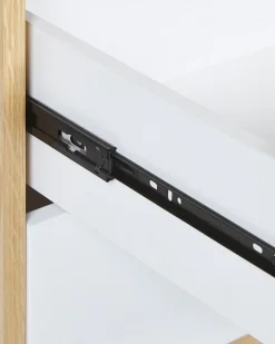 New Beliani Kirjahylly 4 Hyllya 2 Laatikkoa Vaalea Puu/Valkoinen Richmond