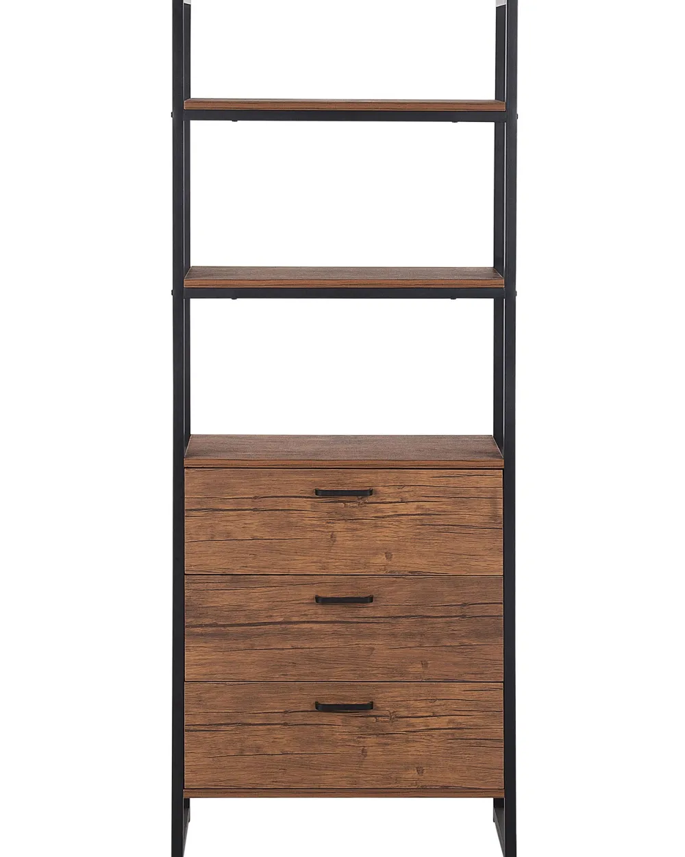 Säilytys<Beliani Kirjahylly 3 Hyllya 3 Laatikkoa Tumma Puu/Musta Tifton