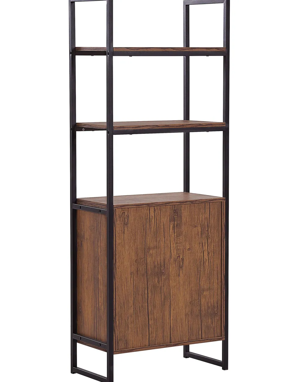 Säilytys<Beliani Kirjahylly 3 Hyllya 3 Laatikkoa Tumma Puu/Musta Tifton