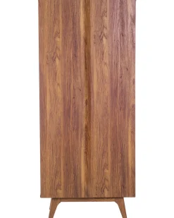 Säilytys<Beliani Kirjahylly 3 Hyllya Kaappi Tumma Puu/Valkoinen Columbus