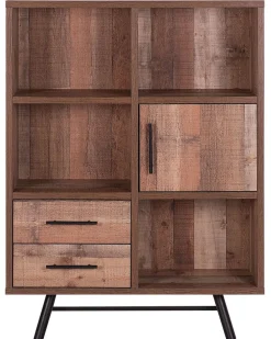 Store Beliani Kirjahylly 4 Hyllya Kaappi 2 Laatikkoa Vaalea Puu Atlanta