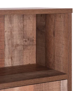 Store Beliani Kirjahylly 4 Hyllya Kaappi 2 Laatikkoa Vaalea Puu Atlanta