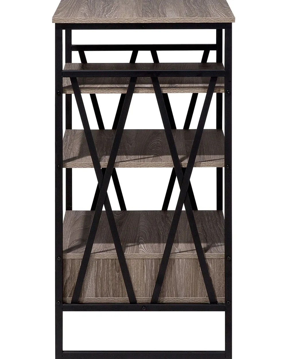 Säilytys<Beliani Kirjahylly 3 Hyllya Laatikko Ruskeanharmaa Keene