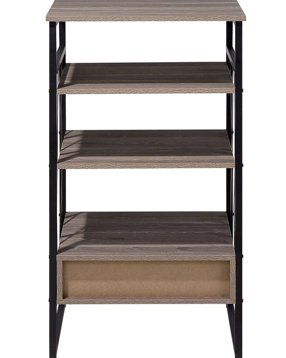 Säilytys<Beliani Kirjahylly 3 Hyllya Laatikko Ruskeanharmaa Keene