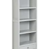 Säilytys<Beliani Kirjahylly 4 Hyllya Laatikko Vaaleanharmaa/Vaalea Puu Clio