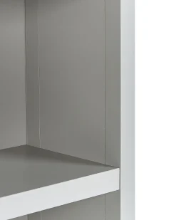 Säilytys<Beliani Kirjahylly 4 Hyllya Laatikko Vaaleanharmaa/Vaalea Puu Clio